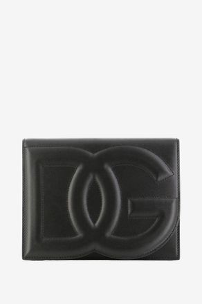 Dolce & Gabbana Umh&auml;ngetasche aus Kalbsleder DG Logo