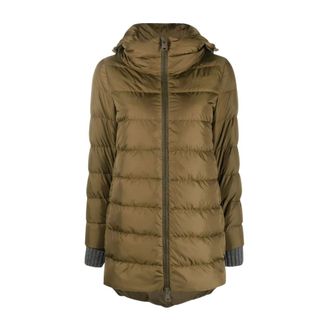 Herno Dames, Jassen, Groen, Maat: S Leer
