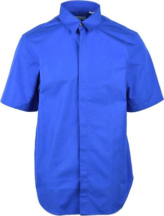 Ferragamo Blue Cotton Shirt