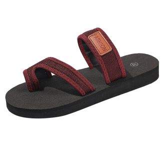 Generic 2026 Women Slip On Casual Open Toe Flat Comfortable Beach Shoes Sandals Slippers (6.5)