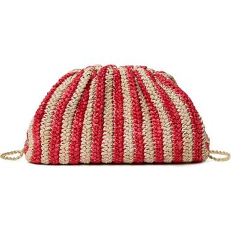 Loeffler Randall Bailey Crochet Clutch in Red/Natural at Nordstrom