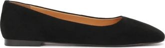 Kazar Zwarte su&egrave;de pumps met vierkante neus - Dames - Ballerinas - Zwart - 39 EU - Su&egrave;de - Schoenen