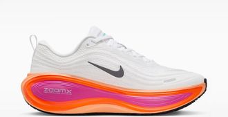 Nike Womens Vomero Plus Running Shoes In White/black-Fire Pink