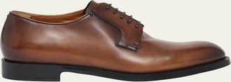 Ermenegildo Zegna Mens Leather Lace-Up Derby Loafers