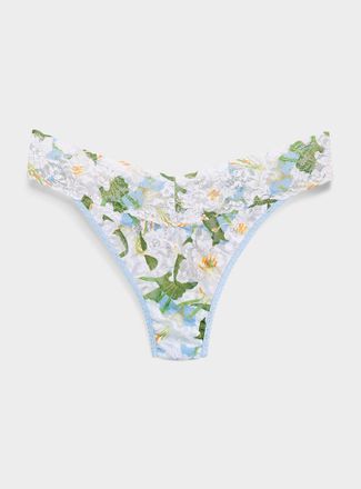 Hanky Panky Womens Printed stretch lace thong Nylon