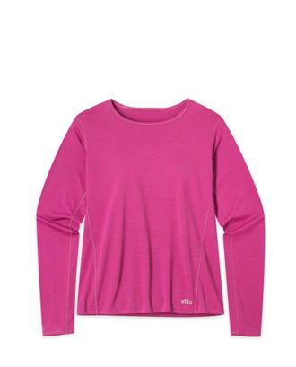 Stio | Womens Lucent Tee Shirt Long Sleeve, Size Extra Small in Bold Bloom Heather