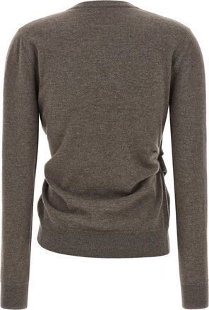 R&oacute;he Asymmetrical Twisted Ballet Cardigan - Taupe