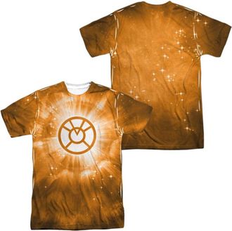 Gildan Green Lantern Orange Energy (Front/Back Print) Short Sleeve Adult 100% Poly Crew Tee / T-Shirt