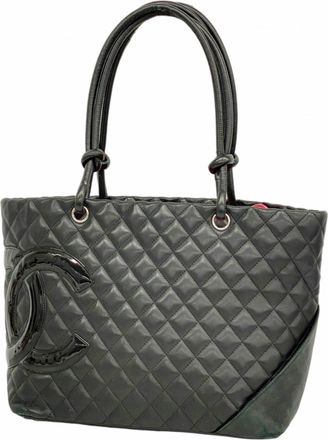 Chanel Black Leather Tote Bag (Pre-Owned)