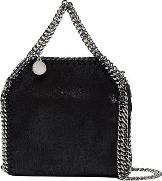 Stella McCartney Chique Zwarte Whipstitch Kleine Tote - Dames - Schoudertassen - Zwart - ONE Size - Leer - Tassen