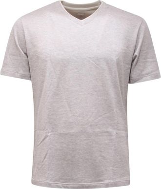 Eleventy G75Tshg 03 V-hals Trui - Heren - T-shirts - Grijs - S - Leer - Tops