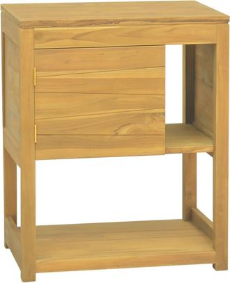 vidaXL Mueble De Ba&ntilde;o Madera Maciza De Teca 60x40x75 Cm Vidaxl