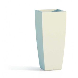 Monacis Vaso De Pol&iacute;mero Monacis Stilo Cuadrado Blanco - Cm 33 X 33 - H 70 Cm