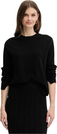 Twinset Trui met ronde hals van kasjmier-wol - Dames - Ronde hals truien - Zwart - XS - Wol - Truien & Vesten