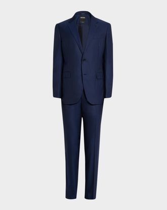 Ermenegildo Zegna Men & apos;s Wool Textured Two-Piece Suit