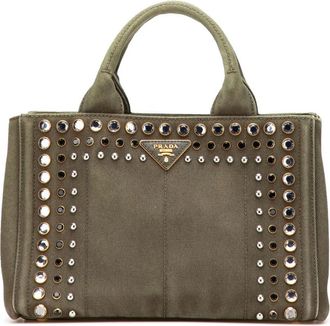 Prada Borsa a tracolla Canapa Bijoux piccola in tela 2013-2025 - Verde