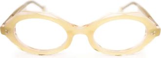 l.a.Eyeworks faceted oval-frame glasses - Neutrals
