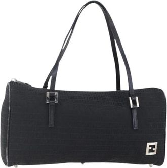 Fendi Pre-owned Shoulder Bags, female, Black, Size: ONE SIZE Pre-owned Leather Shoulder Bag