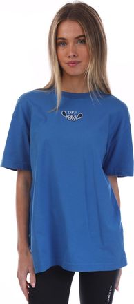 Off-white Off White Dames Bandana Geborduurde Casual T-shirt (Blauw)