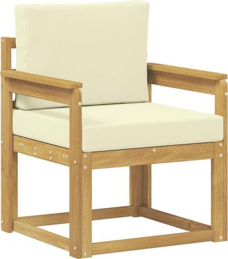 vidaXL Sof&aacute; De Exterior Poli&eacute;ster Blanco Y Crema Vidaxl