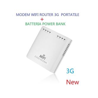 Trade Shop Trade Shop - Mini M&oacute;dem Inal&aacute;mbrico Enrutador Wifi 3g Port&aacute;til Con Soportes De Bater&iacute;a Sim Wcdma