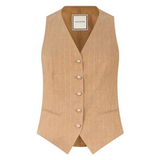 Tagliatore Vests, female, Beige, Size: M Gilet Gracie