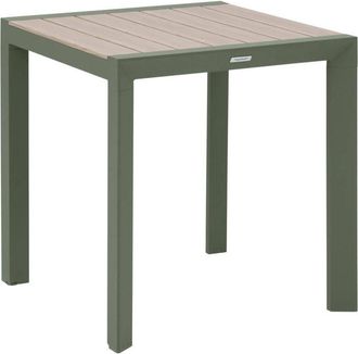 Hesperide Hesperide - Mesa De Jard&iacute;n &Eacute;vasion Efecto Madera Lino Y Laurel Verde 2 Plazas Aluminio Lates - Hesp&eacute;ride