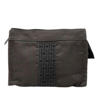 Herm&egrave;s Pre-owned Clutches, female, Gray, Size: ONE SIZE Pre-owned Herline Pouch