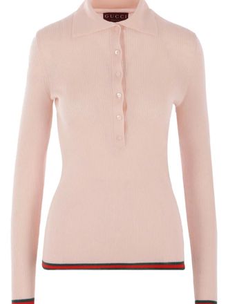 Gucci Ribgebreide trui - Roze