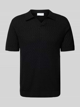 Selected Regular Fit Poloshirt aus Baumwoll-Leinen-Mix Modell LINO in Black, Gr&ouml;&szlig;e XXL