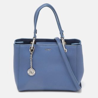 DKNY Dkny Blue Leather Julius Md Zip Tote