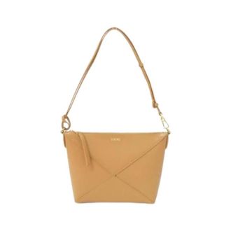 Loewe Pre-owned Shoulder Bag - Dames - Vintage Schoudertas - Beige - ONE Size - Leer - Vintage