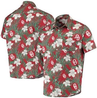 Foco Mens Crimson Oklahoma Sooners Floral Button-Up Shirt at Nordstrom, Size Medium