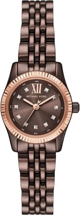 Michael Kors Mk 4844 Rond Dresshorloge - Dames - Horloges - Bruin - ONE Size - Accessoires