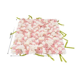 OEM Pannello Murale Con Fiori Artificiali, Design Realistico, Materiali Ecocompatibili, Bianco E Rosa