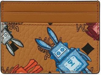 MCM Aren Card Case in Rabot Visetos in Cognac at Nordstrom