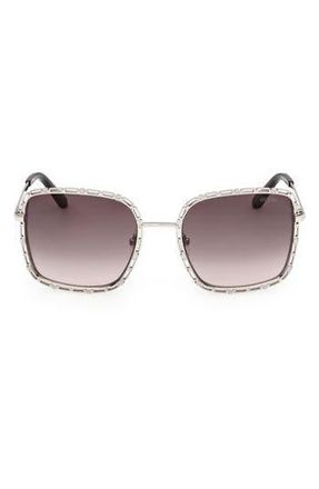 Guess Square Sunglasses in Nickeltin /Gradient Smoke at Nordstrom Rack