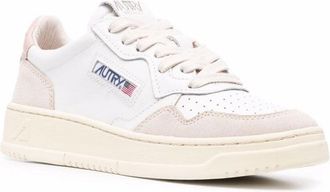 Autry Womens Low Top Sneaker Medalist White-Beige Leather Cow Trainers