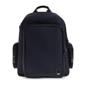 Emporio Armani Backpacks, male, Blue, Size: ONE SIZE Backpack with logo