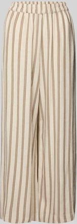 Apricot Hose aus Viskose-Leinen-Mix mit Eingrifftaschen in Taupe, Gr&ouml;&szlig;e L