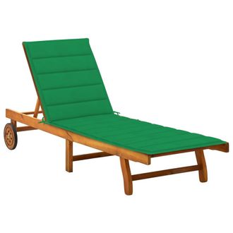 vidaXL Vidaxl - Tumbona De Jard&iacute;n Con Coj&iacute;n Madera Maciza De Acacia