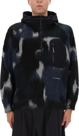 And Wander Und Wander-Kapuzenpullover mit Rei&szlig;verschluss