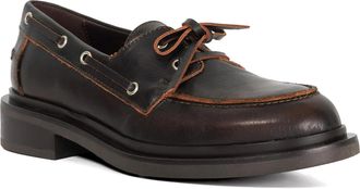 Dune London Womens Ladies Giigee - Leather Boat Shoes - Brown - Size UK 7