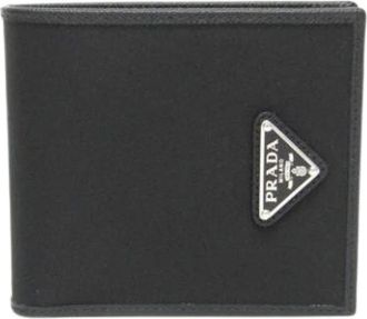 Prada Pre-owned Wallets, male, Black, Size: ONE SIZE Pre-owned Tessuto 2Mo738 Bi-fold Wallet