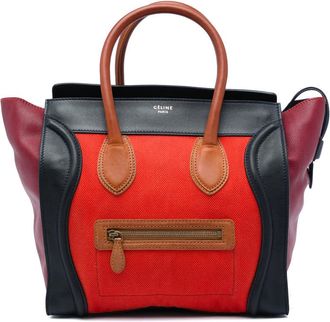 Celine Pre-owned Celine Mini Multicolor Canvas and Leather Luggage Tote Ladies RF9CFR0V1J30UTGE