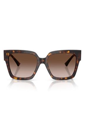 Jimmy Choo London 54mm Gradient Square Sunglasses in Havana /Gradient Brown at Nordstrom