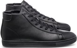Clae Bradley Mid Sneaker in Triple Black Leather at Nordstrom Rack, Size 10.5