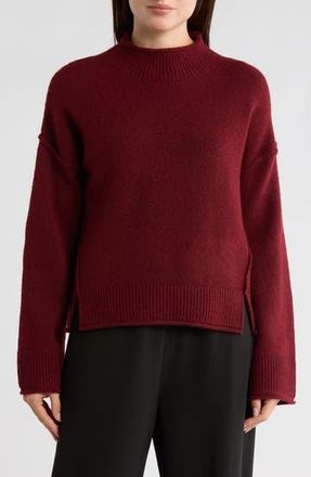 Max Studio Exposed Seam Turtleneck Sweater in Chestnut at Nordstrom Rack, Size X-Large