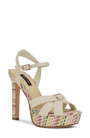 Nine West Windee Ankle Strap Platform Sandal in Ivory at Nordstrom, Size 6.5