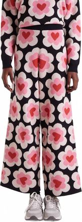Compa&ntilde;&iacute;afant&aacute;stica Sweet Heart Knit Trouser In Pink/ Black